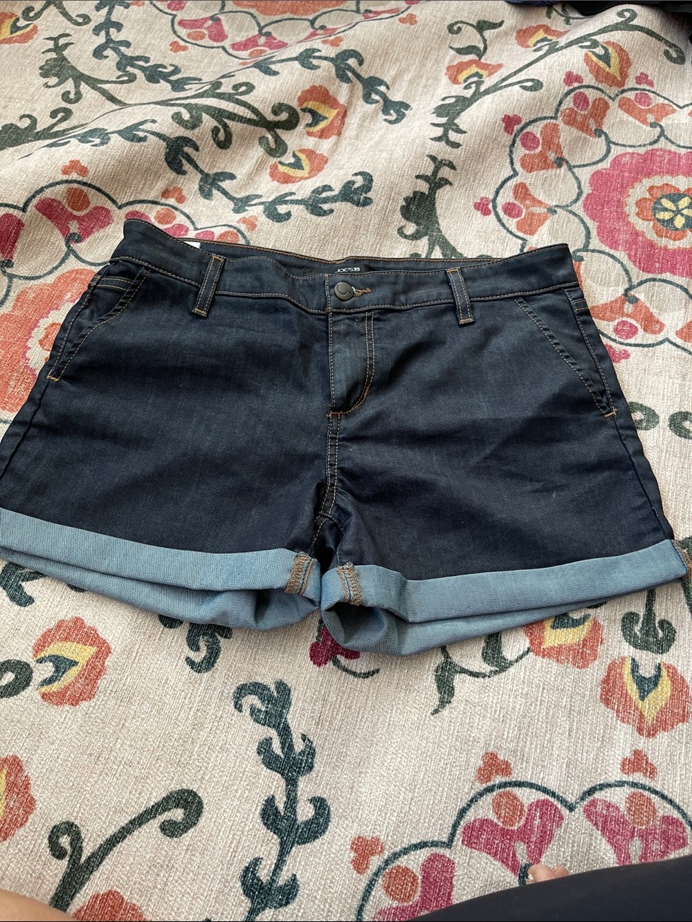 Joe's Jeans Dark Indigo Roll-Cuff Denim Shorts